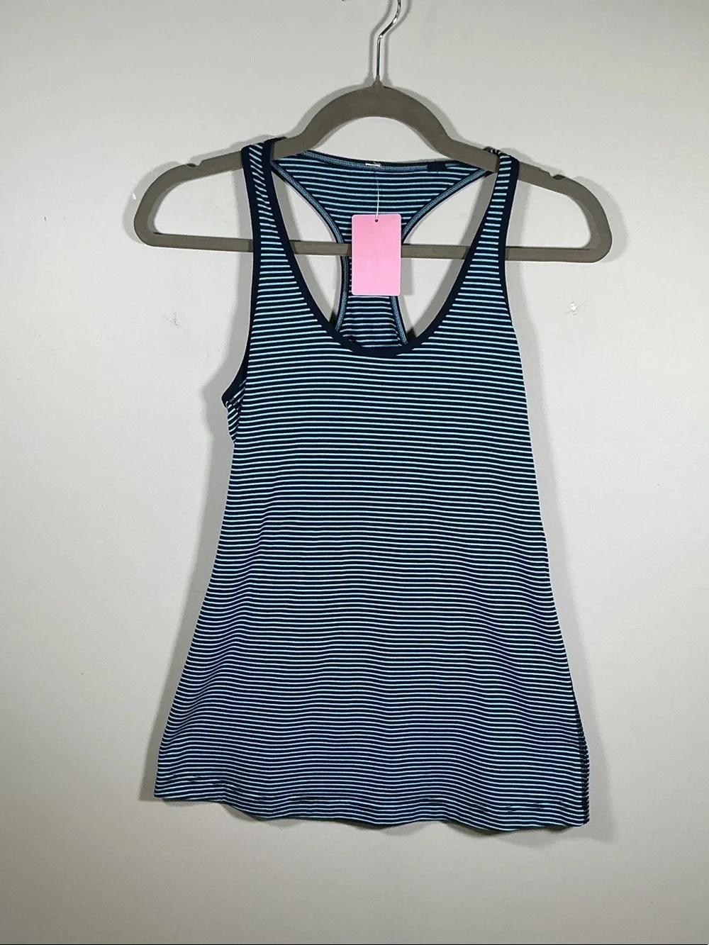 Lululemon Striped Racerback Tank Top Blue Medium (No Tag)